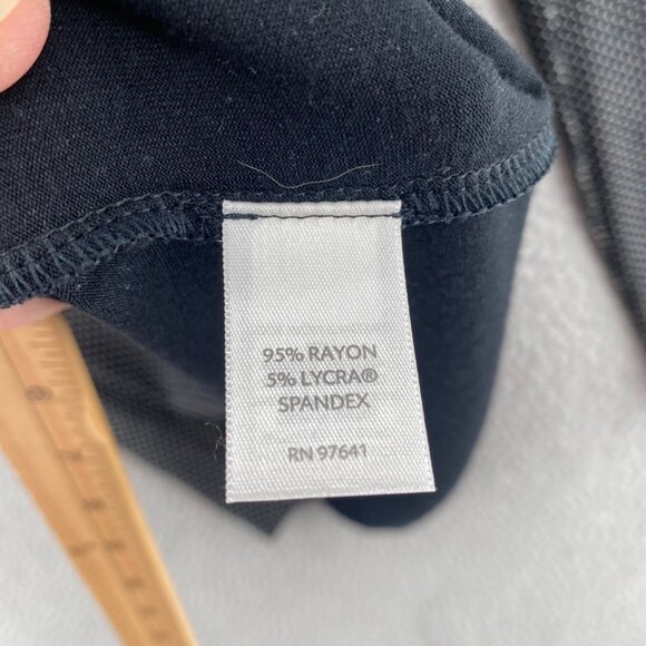 J Jill Top Womens Extra Small Black Polka Dot Wearever Long Sleeve Knit Stretch - Picture 6 of 10